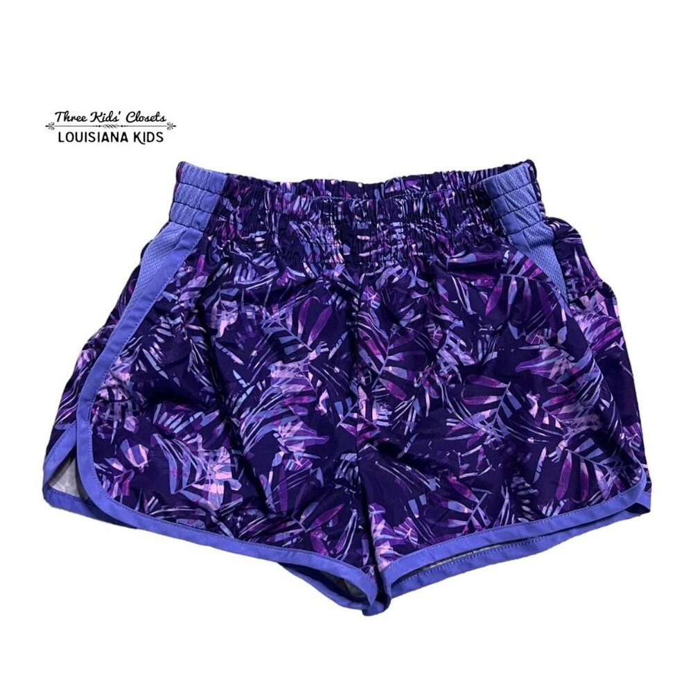 Champion Sz S (6/6X) Purple Print Lined Athletic Shorts